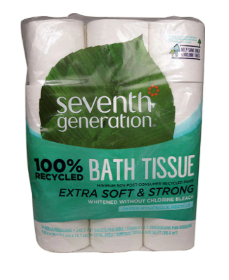 Seventh Generation 100percent Recycled 2Ply Toilet Paper 24 Rolls