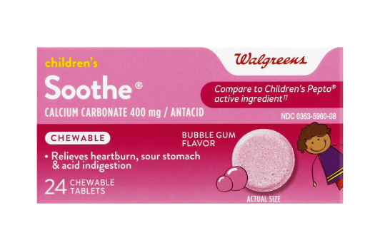 Walgreens Soothe Antacid Childrens Chewable Tablet