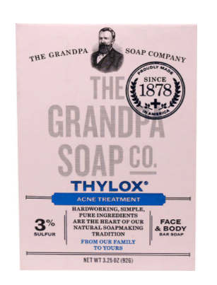 The Grandpa Soap Co Face and Body Bar Soap Thylox Acne Treatment  3.25oz