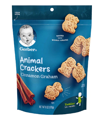 Gerber Animal Crackers Cinnamon Graham 6oz.