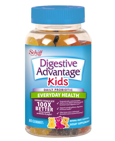 Digestive Advantage Kids Daily Probiotic Gummies for Children Fruit 80ea