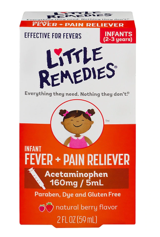 Little Remedies Infant Fever Pain Reliever Acetaminophen Dye Free Berry 2floz