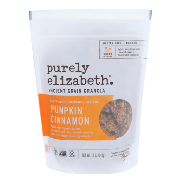 Purely Elizabeth Ancient Grain Granola Gluten Free Pumpkin Cinnamon  12 oz