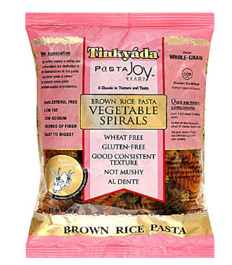 Tinkyada Brown Rice Vegetable Pasta Spirals 12 oz