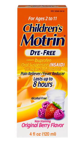 Motrin Ibuprofen Children Kids Medicine Berry 4oz