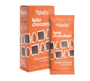 Kiss My Keto Ketogenic Chocolate Roasted Almonds 4 Bars