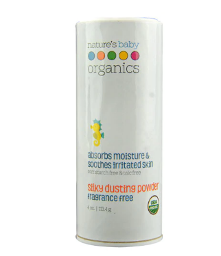 Natures Baby Organics Silky Dusting Powder Fragrance Free  4 oz