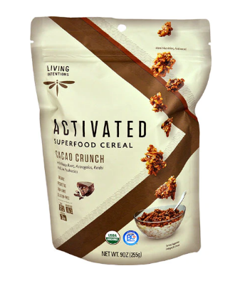 Living Intentions Activated Organic Superfood Cereal Cacao Crunch  9 oz