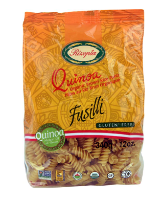 Rizopia Quinoa Organic Brown Rice Fusilli Pasta  12 oz