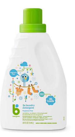 Fragrance Free 3 Laundry Detergent Babyganics HE 35oz