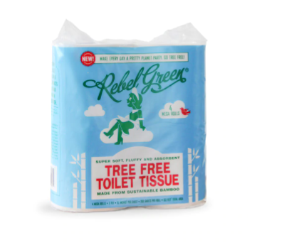 Rebel Green Tree Free Toilet Tissue Mega Rolls 18 pack