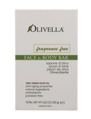 Olivella Face and Body Bar Fragrance Free  3.52 oz