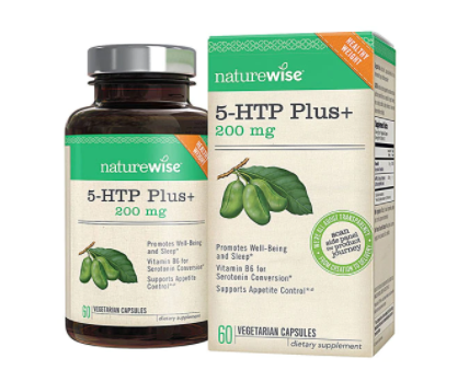 NatureWise 5 HTP Plus  200 mg  60 Vegetarian Capsules