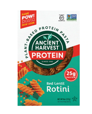 Plant based Ancient Harvest POW Pasta Red Lentil Rotini  8oz