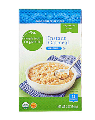 Simple Truth Organic Instant Oatmeal  12Packets