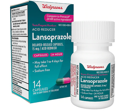Walgreens Lansoprazole Delayed Release Caps 15 mg 14ea