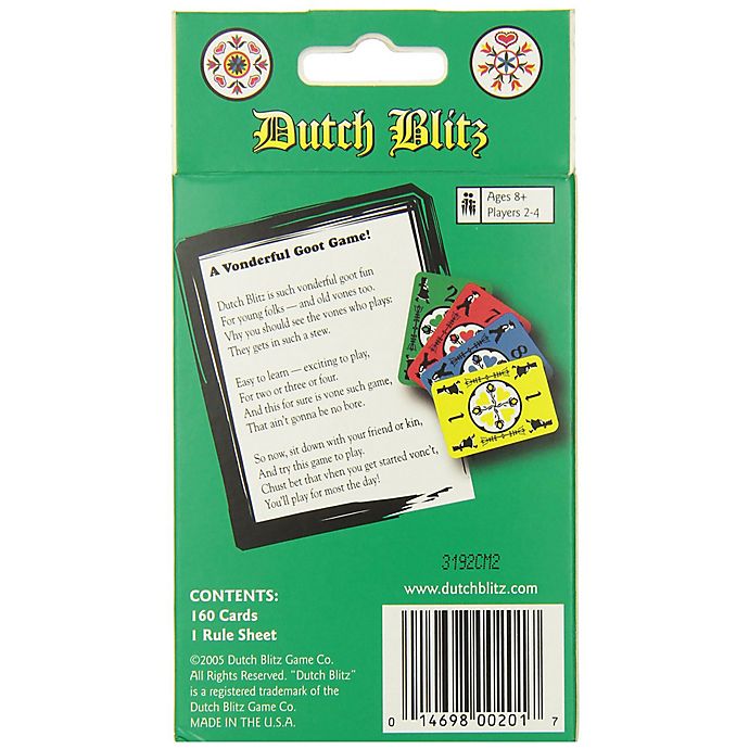 Dutch Blitz Original and Blue Expansion Combo Card Game Set