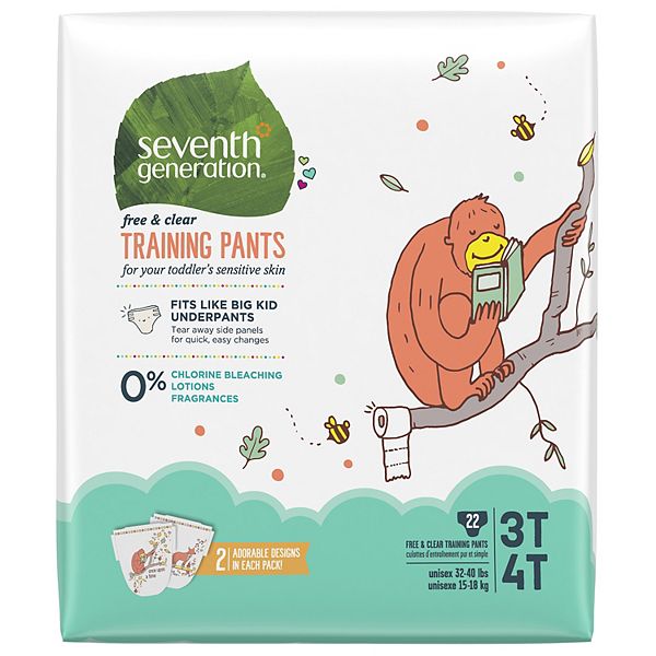 Seventh Generation Free Clear Training Pants 3T to 4T