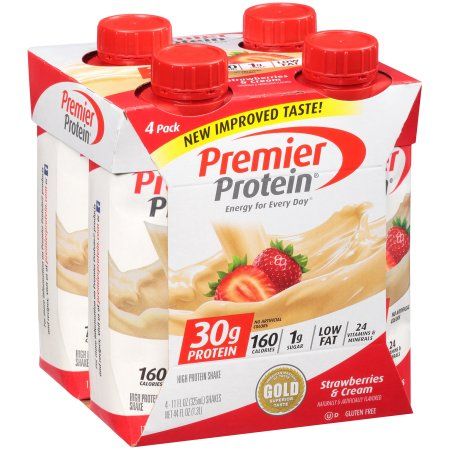 Premier Protein Shakes Strawberries and Cream 11.0oz x 4 pack