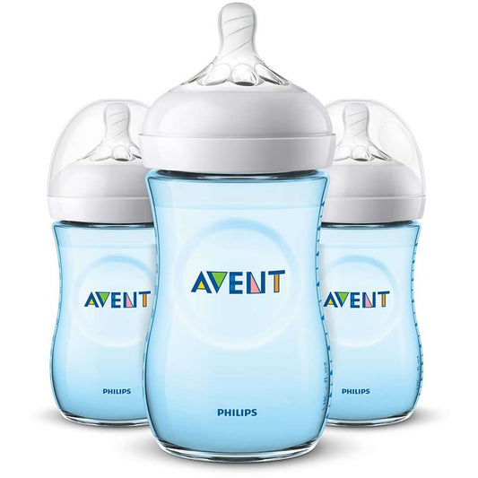 Phillips Avent Natural  Bottles in Blue 9 oz. 3 Pack