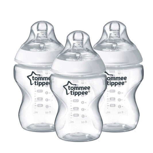 Tommee Tippee Closer to Nature  Clear Baby Bottles 9 oz. 3 Pack