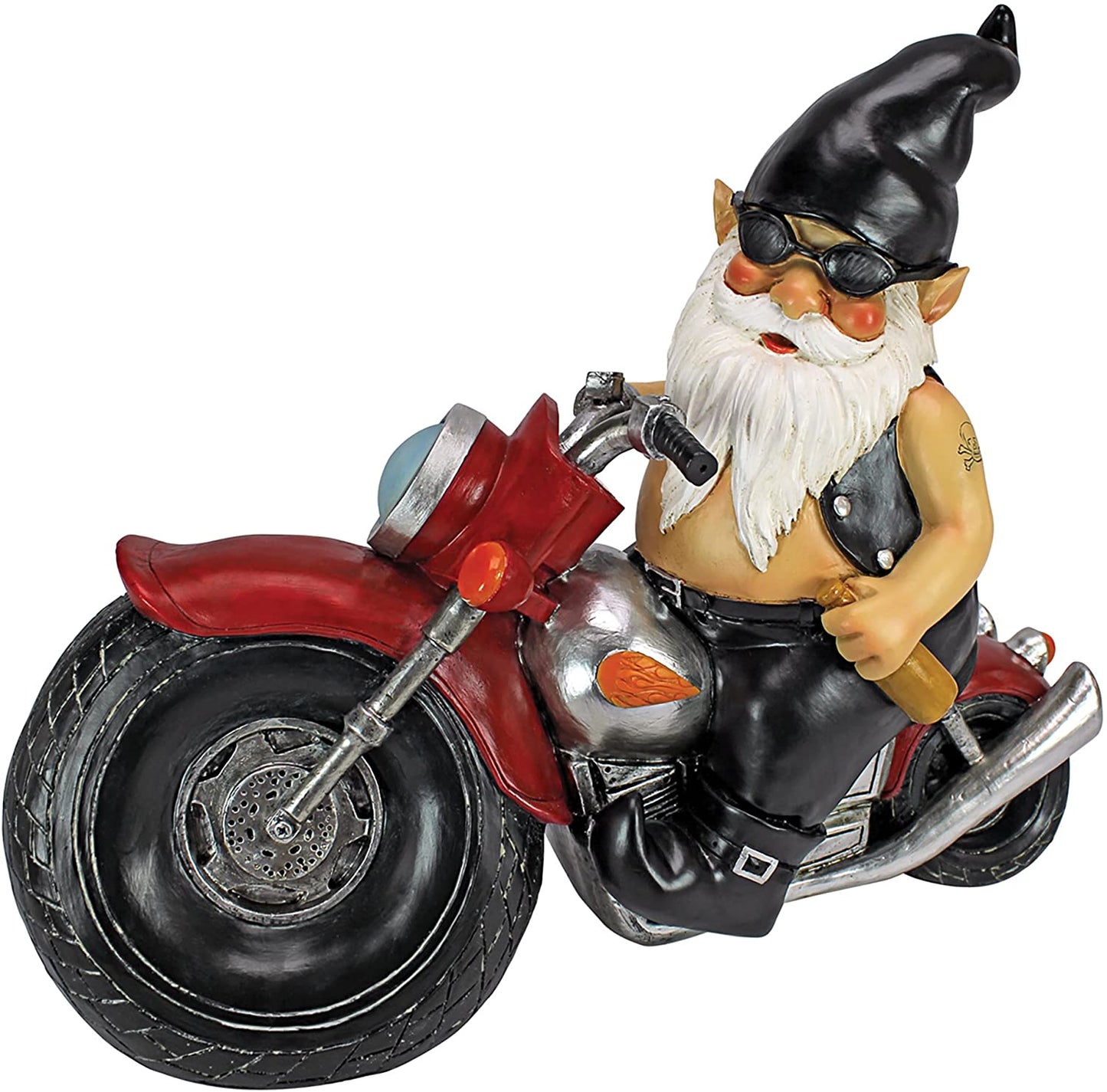 Design Toscano Axle Grease the Biker Gnome Statue