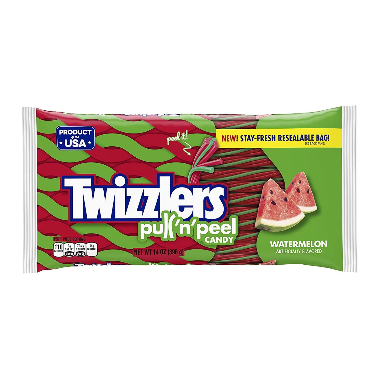 TWIZZLERS PULL N PEEL Watermelon Flavor Candy 14oz