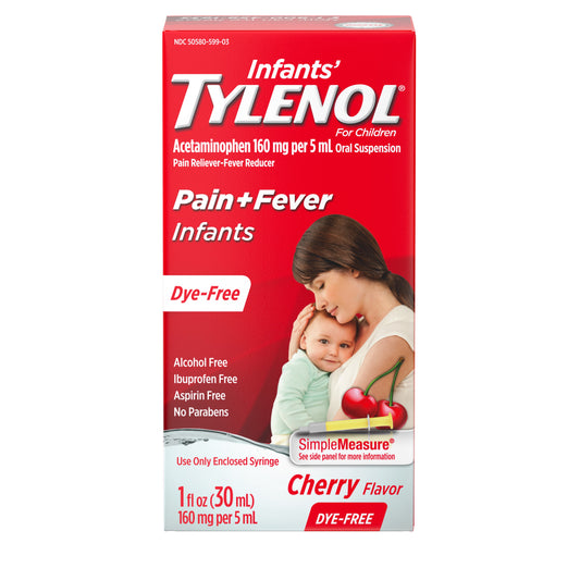 Infants TYLENOL Acetaminophen Medicine Dye Free Cherry 1.0oz