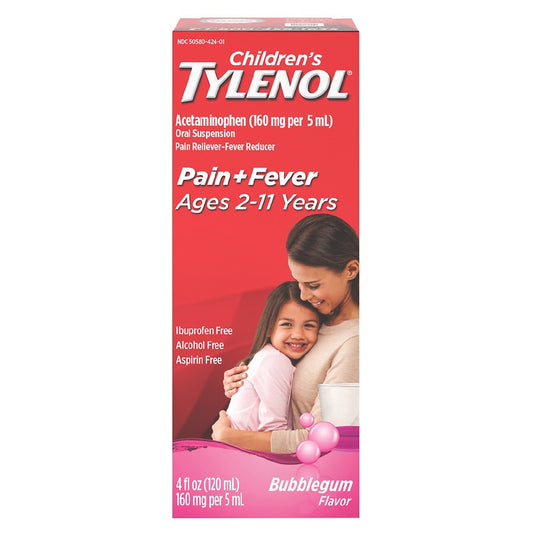 Children TYLENOL Oral Suspension Bubble Gum 4.0oz