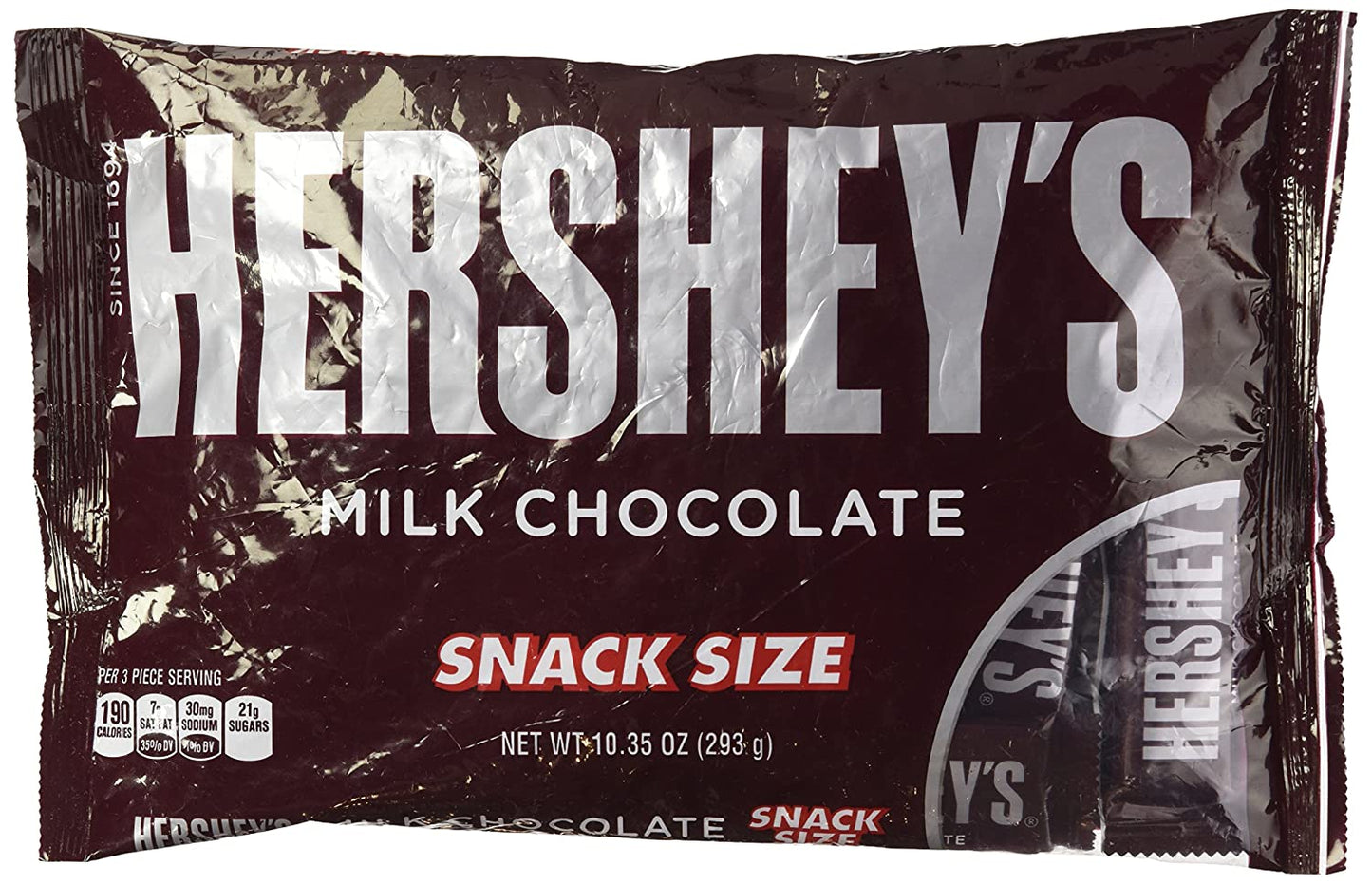 Hersheys Snack Size Candy Bars 10.35oz