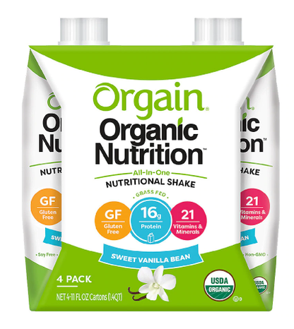 Organic Nutrition All In One Nutritional Shake 4pk