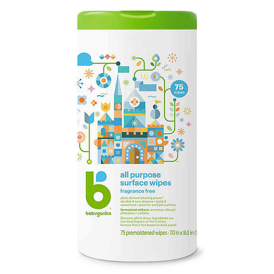 Babyganics 75-Count Fragrance-Free All-Purpose Wipes - Mega Shopper Worldwide