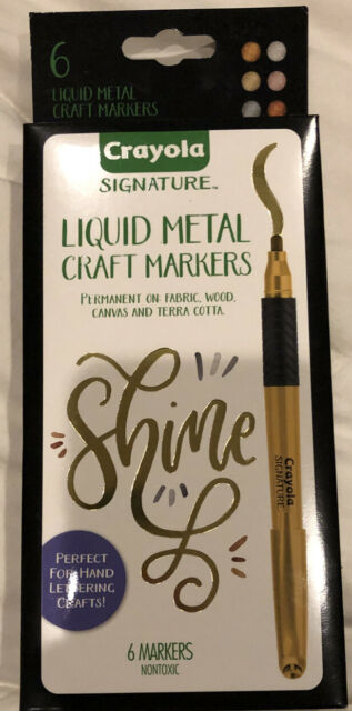 Crayola Signature Metallic Permanent Markers Fine Point 6.0ea